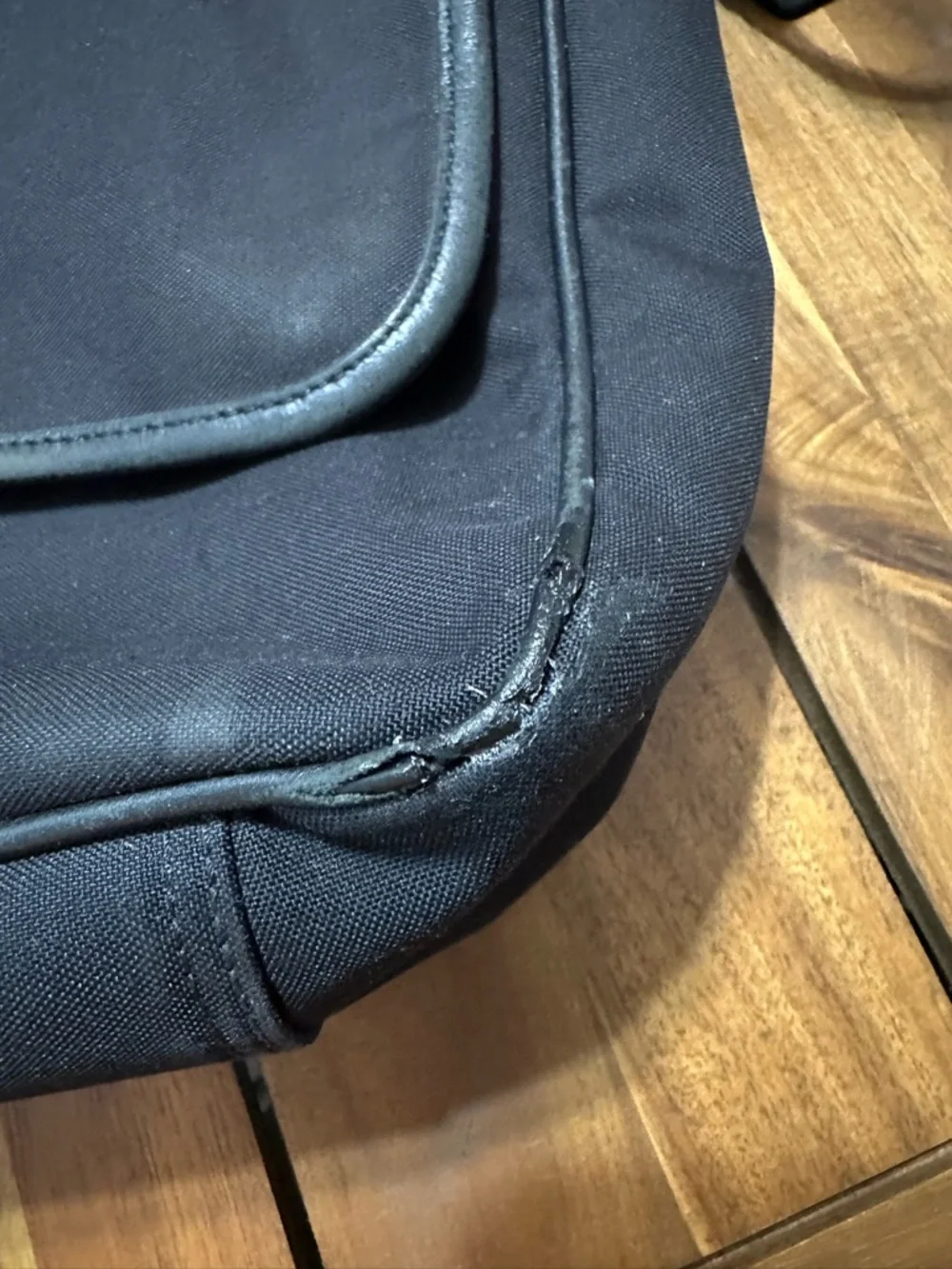 Coach Black Canvas and Leather Trim Messenger Bag
